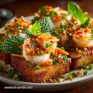 Authentic Vietnamese Shrimp Toast Crispy Bouncy B&aacute;nh M&igrave; Chi&ecirc;n T&ocirc;m