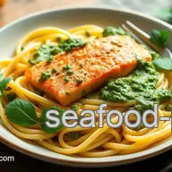 My Quick and Delicious Salmon Pasta with Fresh Pesto Sauce