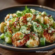 UltraCreamy Shrimp Salad Recipe with Dill Celery