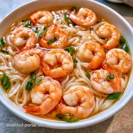 Easy Shrimp Noodle Soup for 4 Servings