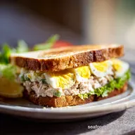 Easy Simple Delicious Tuna Egg Sandwich Recipe