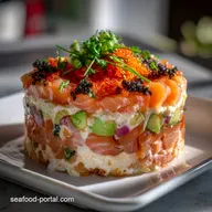 Easy Sushi Cake with Layers of: Stunning & Simple Seafood