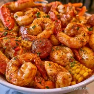 Garlic Butter Crab Boil with Andouille Sausage