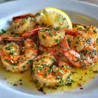 Sauteed Shrimp Meal with Garlic and Lemon for 4 Servings