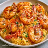 Garlic Shrimp Spaghetti Squash in 1 Hour