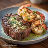 Steak and Shrimp Recipe with Garlic in 20 Mins