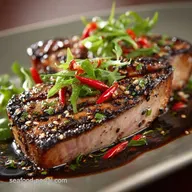 The Perfect Sear Grilled Ahi Tuna Steaks with Zesty Ginger Glaze