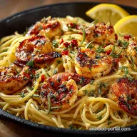 Zesty Lemon Garlic Shrimp Spaghetti Quick Dinner with a Glossy Sauce