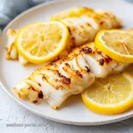 Grilled Cod Fish with Lemon in 15 Minutes
