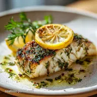 Grilled Rockfish Recipe with Lemon for 4 Servings