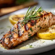 Grilled Salmon with Lemon for 4 Servings