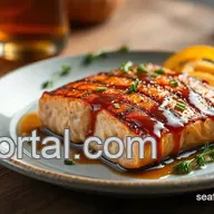 Grilled Salmon with Sweet Bourbon Glaze