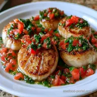Grilled Scallops Tomato Salsa in 20 Min