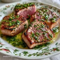 Grilled Tuna with Scallion Sauce for 4