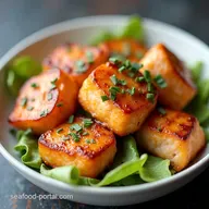 Honey Garlic Salmon Bites Bowl My Quick Weeknight Dinner