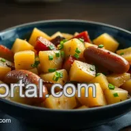 Fish Sausage Potato Stir-Fry: Ingredients 4 servings 3 small!