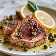 Lemon Caper Tuna Steak in 17 Minutes
