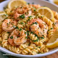 Lemon Garlic Shrimp Pasta Salad for 4