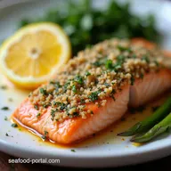 Easy Lemon Herb Crusted Baked Salmon Recipe Ready in 25 Mins