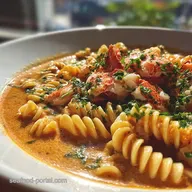 Amazing Lobster Bisque Pasta with Trader Joes Twist and Garlic in 25 Minutes