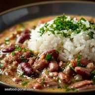 Louisiana Red Beans and Rice Creamy Slow Cooker Recipe with Ham Hock