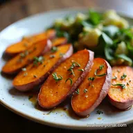 Best Oven Roasted Sweet Potato Halves with MapleThyme