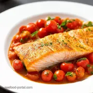 Easy Baked Fish with Cherry Tomatoes Mediterranean Delight