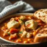 My Easy Mediterranean Cod Stew Recipe with Crusty Bread!