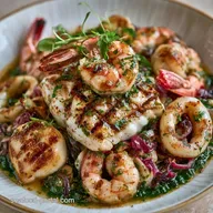 Mediterranean Mixed Seafood Grill for 4