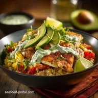 Mexican Tilapia Bowls: Zesty Chipotle Fish with Avocado Crema