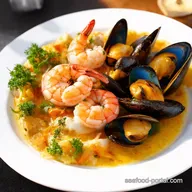 Fresh Seafood Platter Succulent Shrimp Mussels