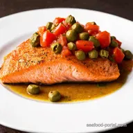 Easy Pan Seared Salmon Recipe Crispy Skin Tomato Caper Salsa