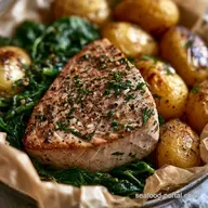 Parchment Packet Baked Tuna in 27 Min