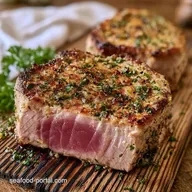 Plank Grilled Tuna Steaks for 4 Servings