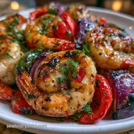 Red Pepper Shrimp Kabobs for 6 Servings