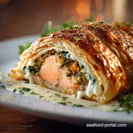 Salmon Wellington Recipe: Crispy Puff Pastry and Herb Duxelles