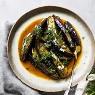 Roasted Aubergine with Herby Yogurt Easy Med Delight