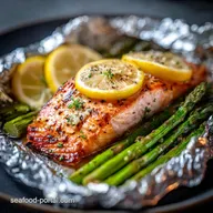 Baked Salmon Asparagus Foil Packs Recipe | 25 Min