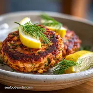 Salmon Patty with Lemon and Dill for 8 Servings