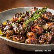 Proper Saut&eacute;ed Chicken Hearts and Gizzards with Burnt Butter and Thyme