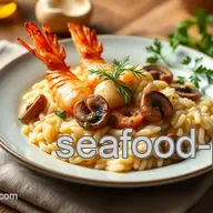 Indulge in Creamy Saut&eacute;ed King Prawn Risotto with Mushrooms: A Family Favorite