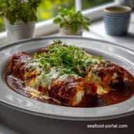Seafood Enchiladas with Creamy Sauce in 45 Minutes