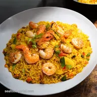 Seafood Paella with The 9 Most Popular Types of Shellfish