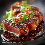 Perfect Pan Seared Tuna Steak SesameCrusted Ahi with Soy Glaze