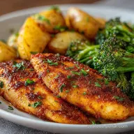Sheet Pan Tilapia with Broccoli