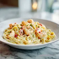 Shrimp Fettuccine Alfredo for 4 Servings