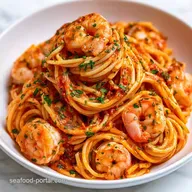 Shrimp Marinara Spaghetti in 20 Minutes