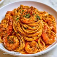 Shrimp Pasta Tomato Cream Sauce for 4