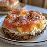 Smoked Salmon Breakfast Sandwich: 10 Min