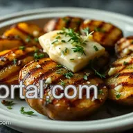 Smoky, Easy Grilled Baked Potatoes with Herby Garlic Butter